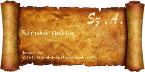 Szrnka Anita névjegykártya